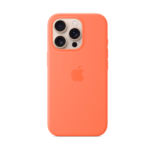iPhone 16 Pro Silicone Case with MagSafe — Tangerine
