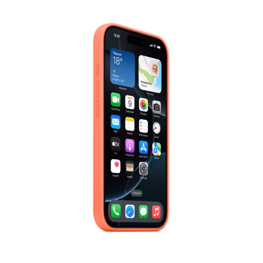 iPhone 16 Pro Silicone Case with MagSafe — Tangerine