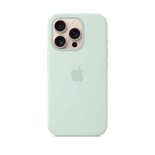 iPhone 16 Pro Silicone Case with MagSafe — Aquamarine