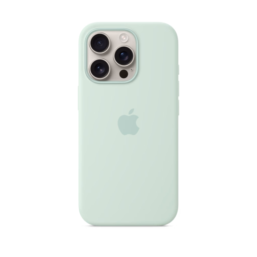 iPhone 16 Pro Silicone Case with MagSafe — Aquamarine