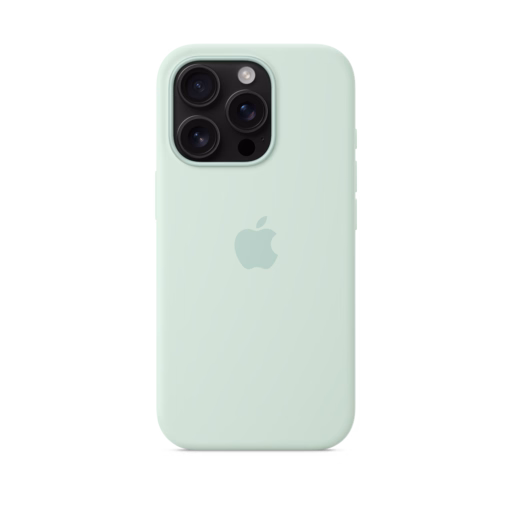 iPhone 16 Pro Silicone Case with MagSafe — Aquamarine