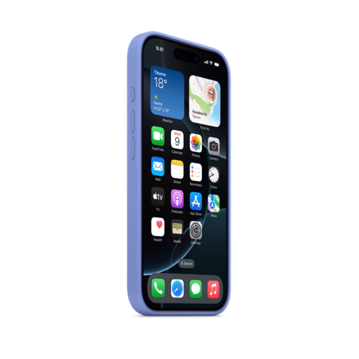 iPhone 16 Pro Silicone Case with MagSafe — Periwinkle