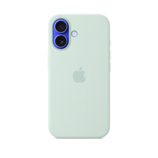 iPhone 16 Silicone Case with MagSafe — Aquamarine