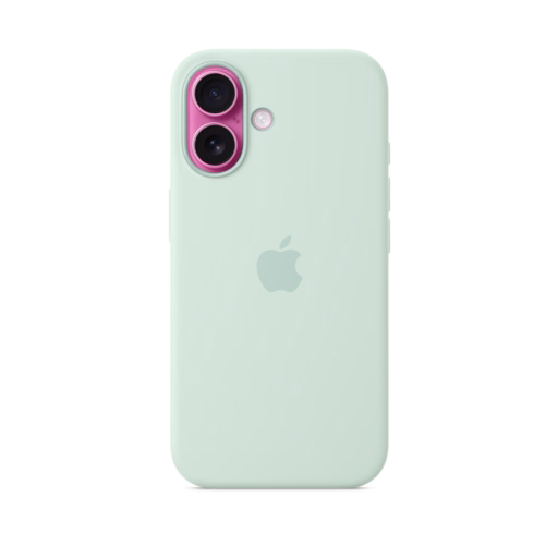 iPhone 16 Silicone Case with MagSafe — Aquamarine