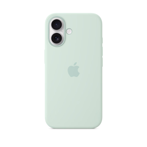 iPhone 16 Silicone Case with MagSafe — Aquamarine