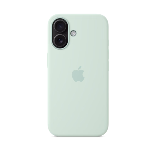 iPhone 16 Silicone Case with MagSafe — Aquamarine