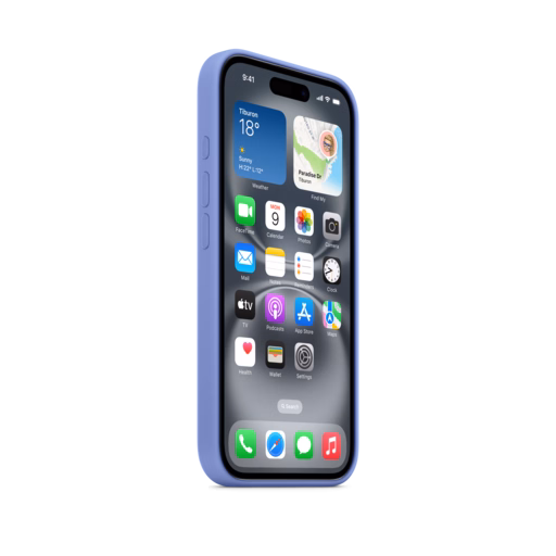 iPhone 16 Silicone Case with MagSafe — Periwinkle