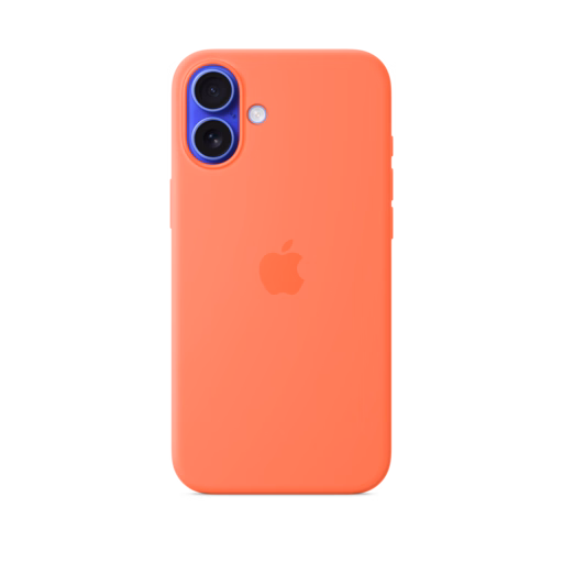 iPhone 16 Plus Silicone Case with MagSafe — Tangerine