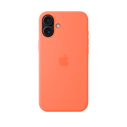 iPhone 16 Plus Silicone Case with MagSafe — Tangerine