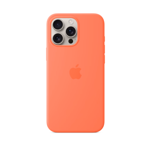 iPhone 16 Pro Max Silicone Case with MagSafe — Tangerine