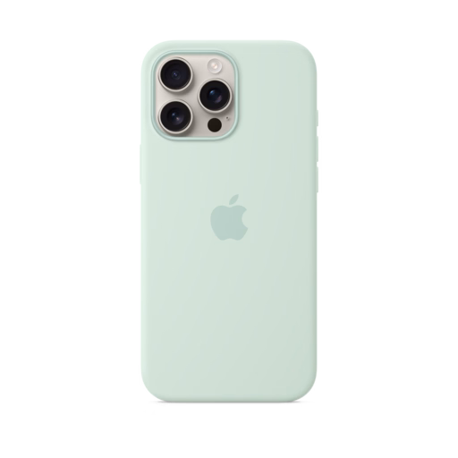iPhone 16 Pro Max Silicone Case with MagSafe — Aquamarine