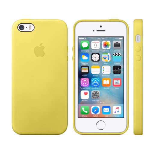 iPhone 5s Leather Case — Yellow
