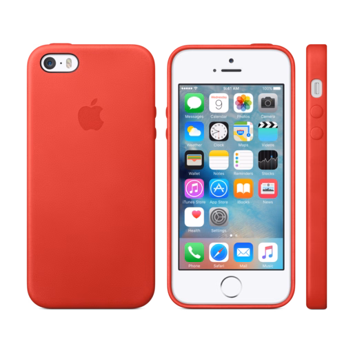 iPhone 5s Leather Case — Red