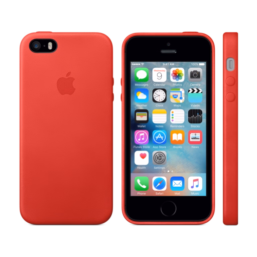 iPhone 5s Leather Case — Red