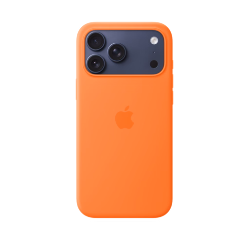 iPhone 17 Pro Max Silicone Case with MagSafe — Orange