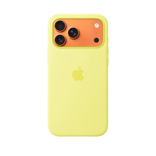 iPhone 17 Pro Max Silicone Case with MagSafe — Neon Yellow