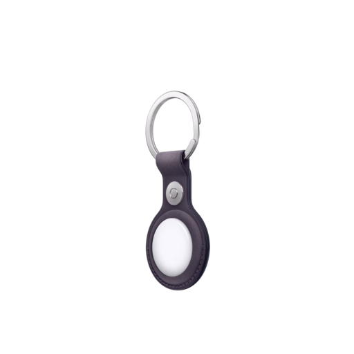 AirTag FineWoven Key Ring — Midnight Purple