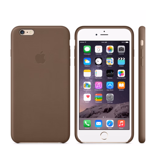 iPhone 6 Plus Leather Case — Olive Brown