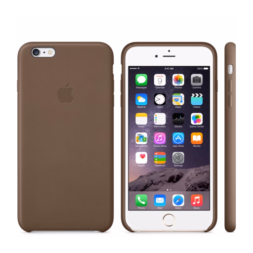 iPhone 6 Plus Leather Case — Olive Brown