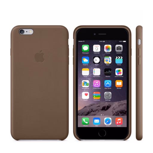 iPhone 6 Plus Leather Case — Olive Brown