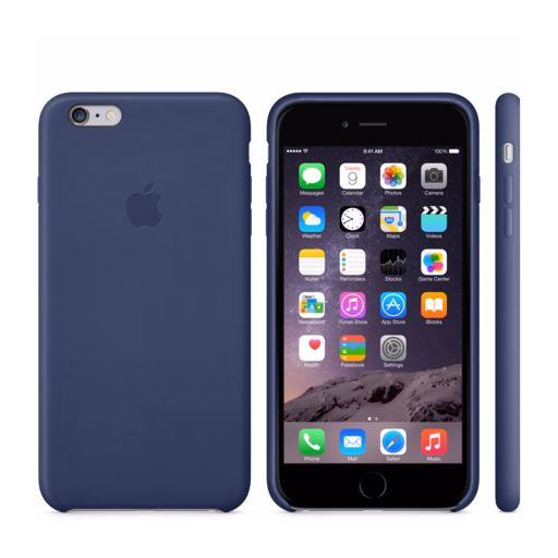iPhone 6 Plus Leather Case — Midnight Blue