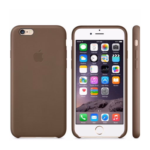 iPhone 6 Leather Case — Olive Brown