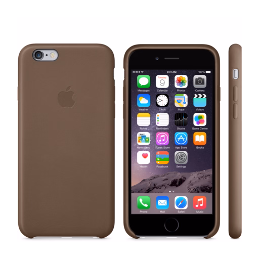 iPhone 6 Leather Case — Olive Brown