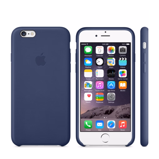 iPhone 6 Leather Case — Midnight Blue