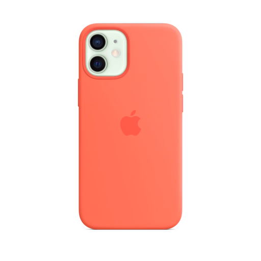 iPhone 12 mini Silicone Case with MagSafe — Pink Citrus