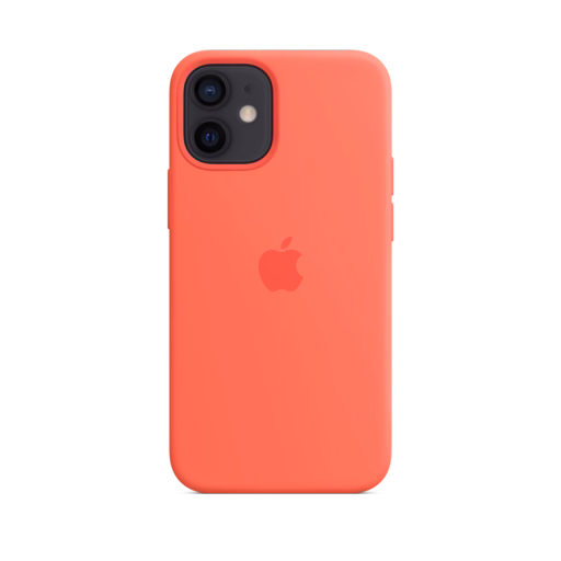 iPhone 12 mini Silicone Case with MagSafe — Pink Citrus