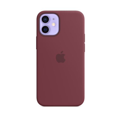 iPhone 12 mini Silicone Case — Plum