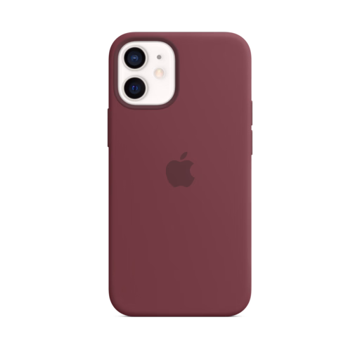 iPhone 12 mini Silicone Case with MagSafe — Plum