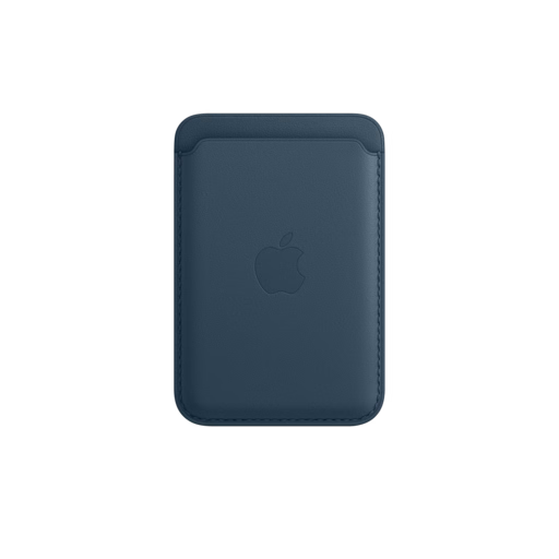 MagSafe iPhone Leather Wallet — Baltic Blue