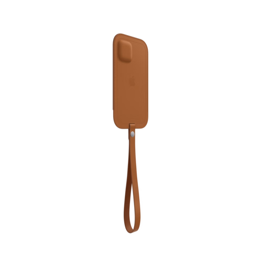 iPhone 12 mini Leather Sleeve with MagSafe — Saddle Brown