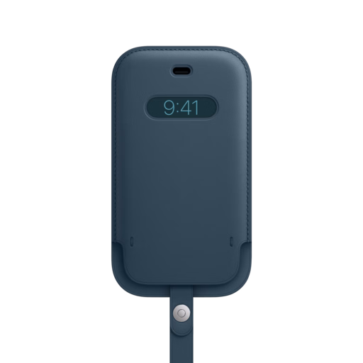 iPhone 12 mini Leather Sleeve — Baltic Blue iPhone 12 mini Leather Sleeve — Baltic Blue