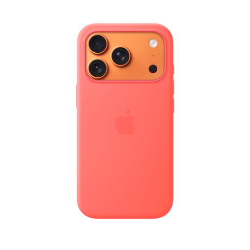 iPhone 17 Pro Silicone Case with MagSafe — Bright Guava