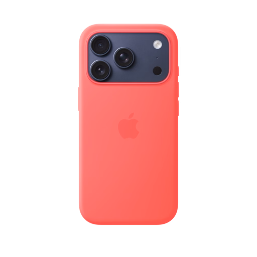 iPhone 17 Pro Silicone Case with MagSafe — Bright Guava