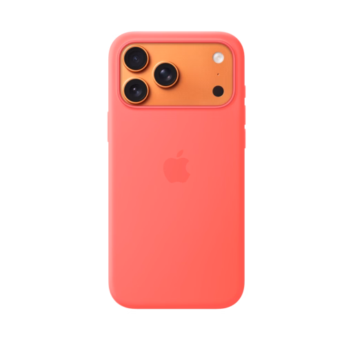 iPhone 17 Pro Max Silicone Case with MagSafe — Bright Guava