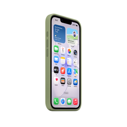 iPhone 17e Silicone Case with MagSafe — Light Moss
