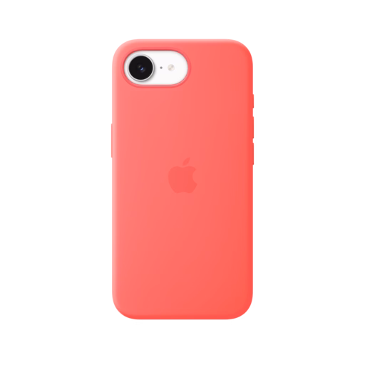 iPhone 17e Silicone Case with MagSafe — Bright Guava