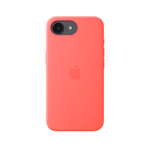 iPhone 17e Silicone Case with MagSafe — Bright Guava