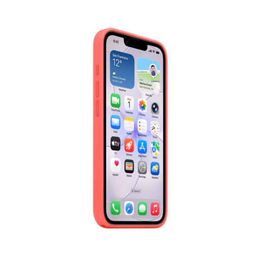 iPhone 17e Silicone Case with MagSafe — Bright Guava