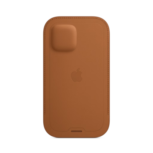 iPhone 12 & 12 Pro Leather Sleeve with MagSafe — Saddle Brown