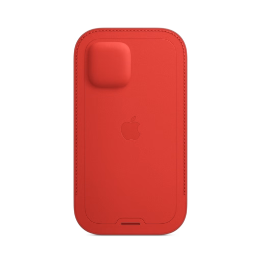 iPhone 12 & 12 Pro Leather Sleeve with MagSafe — (PRODUCT)RED