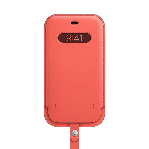 iPhone 12 Pro Max Leather Sleeve — Pink Citrus iPhone 12 Pro Max Leather Sleeve — Pink Citrus