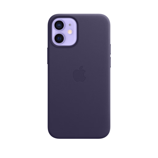 iPhone 12 mini Leather Case with MagSafe — Deep Violet