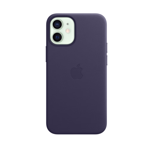 iPhone 12 mini Leather Case with MagSafe — Deep Violet