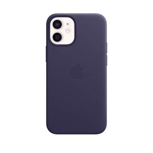 iPhone 12 mini Leather Case with MagSafe — Deep Violet