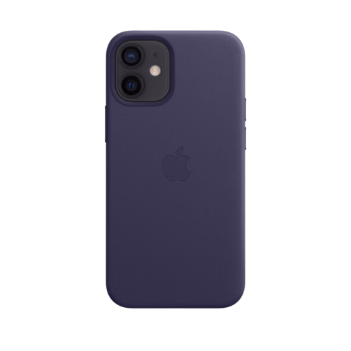 iPhone 12 mini Leather Case with MagSafe — Deep Violet