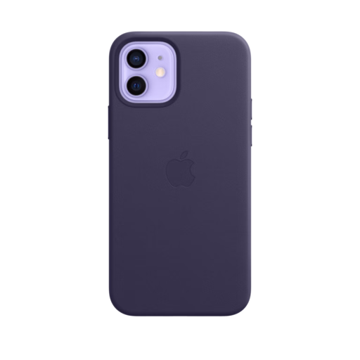 iPhone 12 & 12 Pro Leather Case with MagSafe — Deep Violet